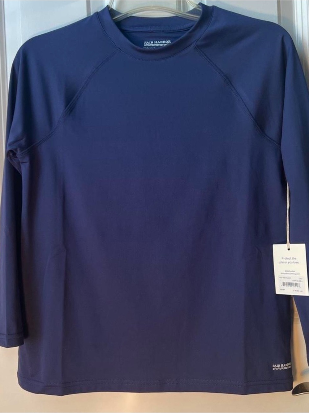 Fair Harbor Kids Long Sleeve Crewneck Tee - Navy